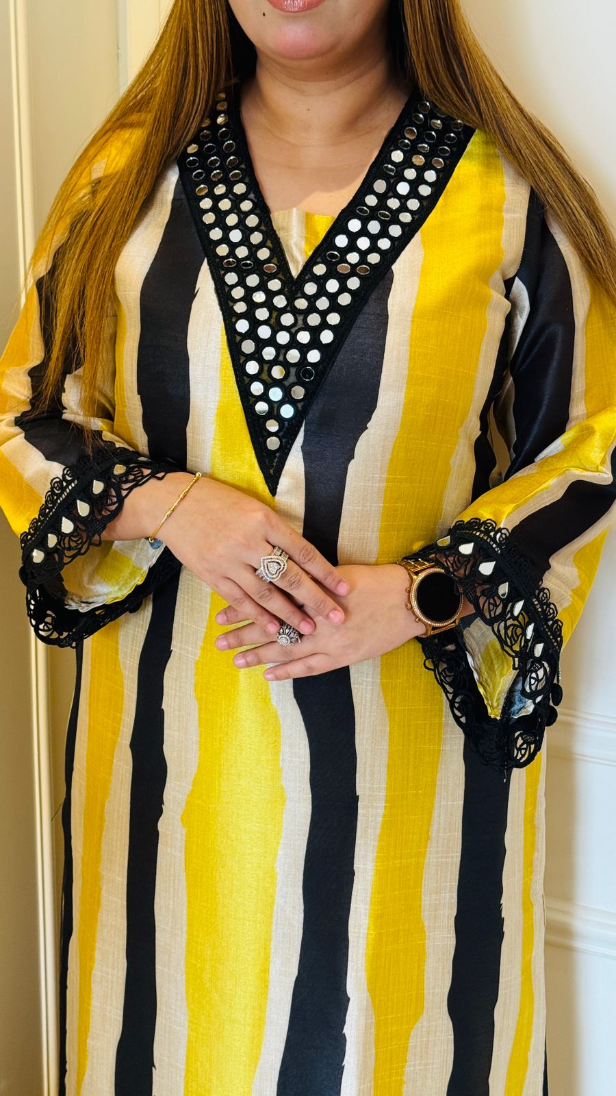 Eshani Suit Set- Purple, Yellow, Blue